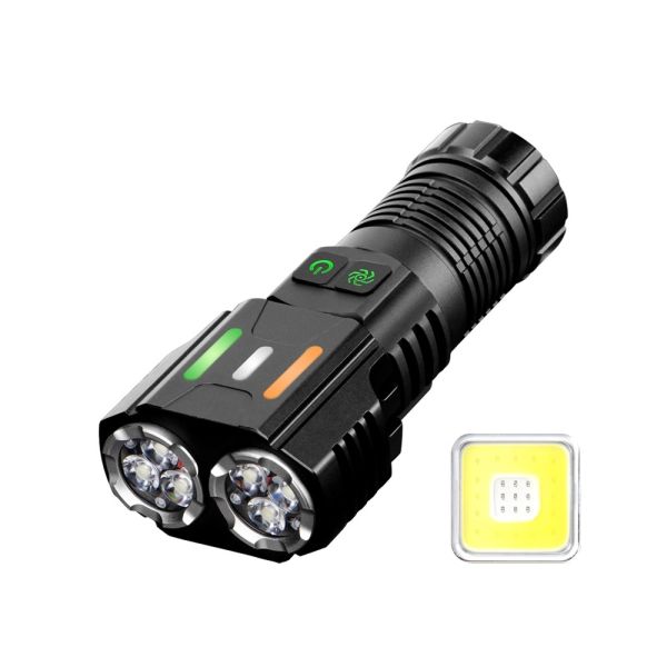 Ліхтар YEMAO YM-F302X-6TG+COB(white+red), 2x26350, Power Bank, ЗУ Type-C, магніт