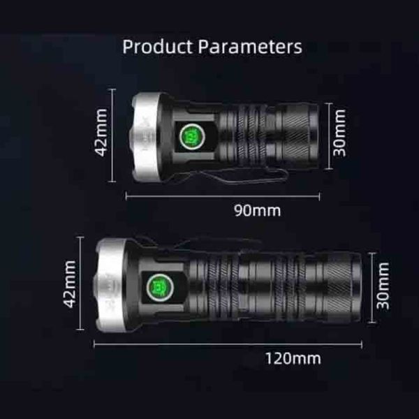 Ліхтар YEMAO YM-F963X-5XTE+4XPE, multi-color light, UV, 1x26650/26350, ЗУ Type-C, магніт, ковпачок