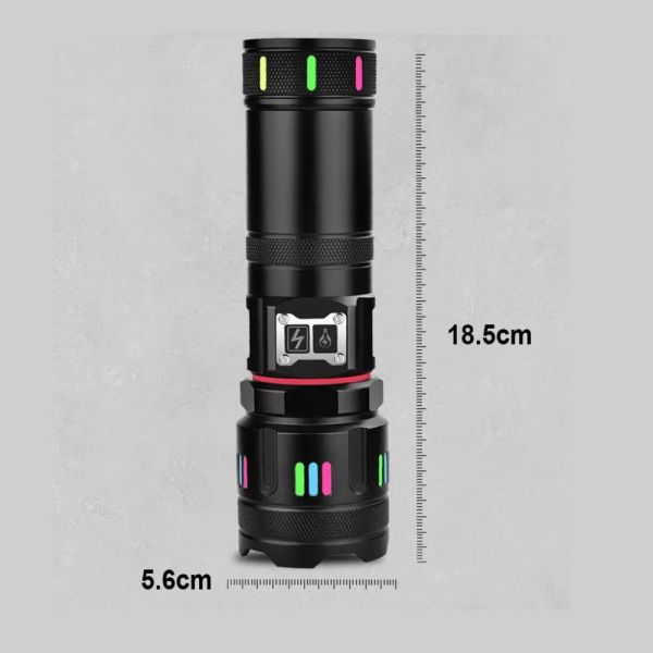 Ліхтар YEMAO YM-G37Y-TG-30W, 1x40700, Power Bank, ЗУ Type-C, zoom, функція лампи, IP66