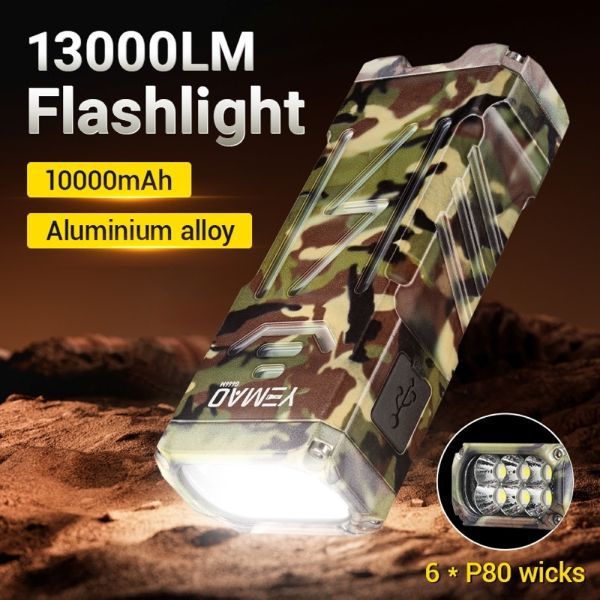 Ліхтар YEMAO YM-G666M-6P80, Li-Ion акумулятор, Power Bank, ЗУ Type-C, чохол