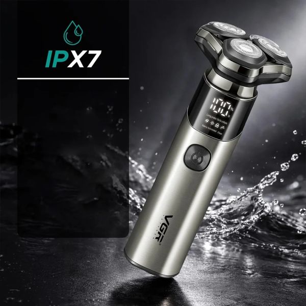 Електробритва VGR V-321, роторна, потрійні головки, IPX7