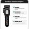 Акумуляторна машинка для стрижки (clipper) VGR V-600 BLACK, 6 насадок, регулятор висоти, LED display, 7000 RPM