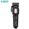 Акумуляторна машинка для стрижки (clipper) VGR V-600 BLACK, 6 насадок, регулятор висоти, LED display, 7000 RPM