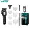Акумуляторна машинка для стрижки (clipper) VGR V-600 BLACK, 6 насадок, регулятор висоти, LED display, 7000 RPM