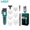 Акумуляторна машинка для стрижки (clipper) VGR V-600 GREEN, 6 насадок, регулятор висоти, LED display, 7000 RPM