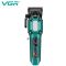 Акумуляторна машинка для стрижки (clipper) VGR V-600 GREEN, 6 насадок, регулятор висоти, LED display, 7000 RPM