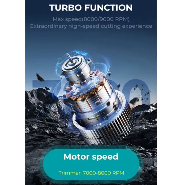 Тример VGR V-886T GREEN, 4 насадки, LED display, 8000RPM