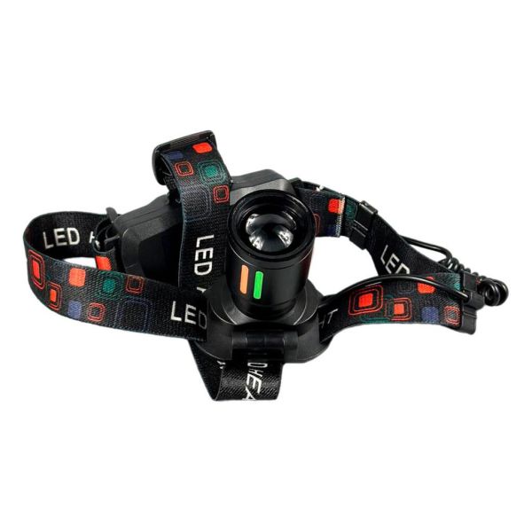 Ліхтар налобний NIGHT VISION FLUORESCENCE W668-TG, 2x18650, ЗП Type-C, zoom, Box