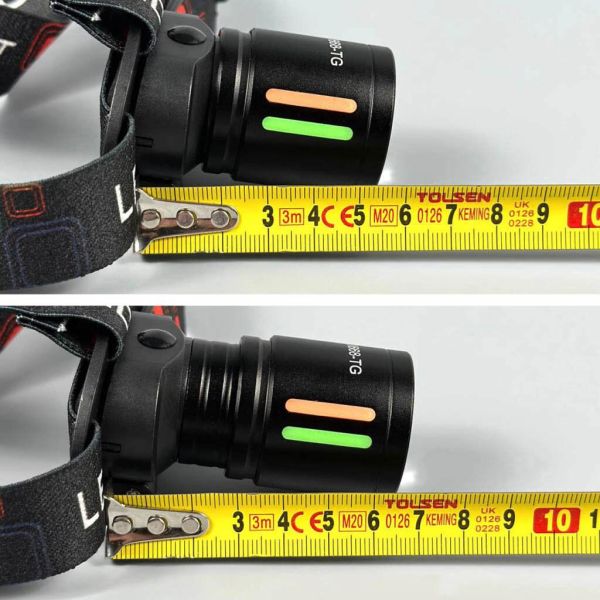 Ліхтар налобний NIGHT VISION FLUORESCENCE W668-TG, 2x18650, ЗП Type-C, zoom, Box