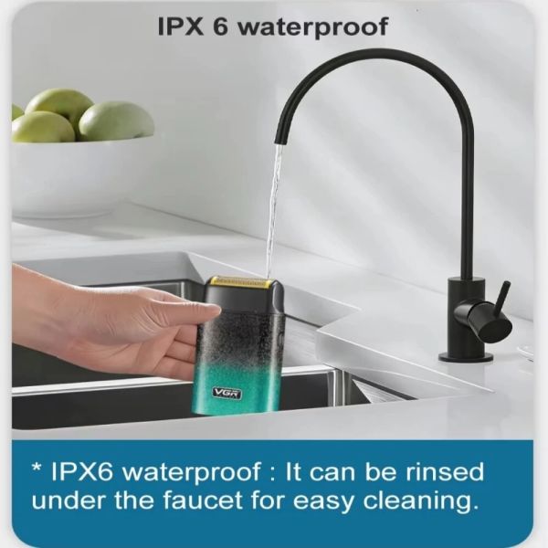 Електробритва VGR V-326 шейвер GREEN, IPX6