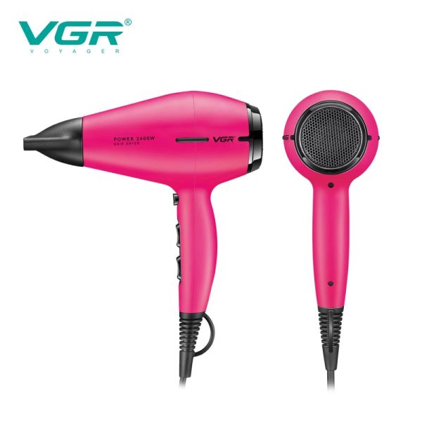 Фен професійний VGR V-457 PINK, 2 швидкості, 3 температурні режими, 2400 Вт