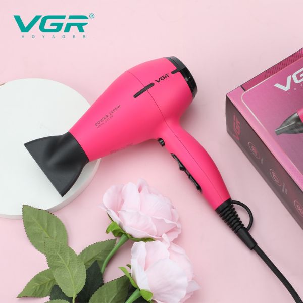 Фен професійний VGR V-457 PINK, 2 швидкості, 3 температурні режими, 2400 Вт