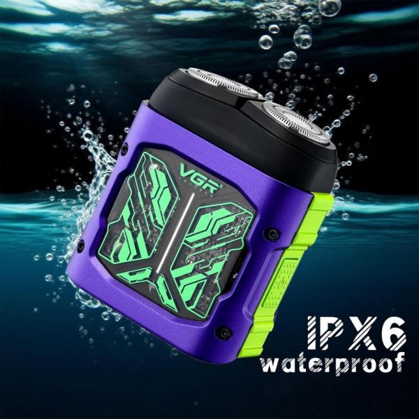 Електробритва VGR V-344 PURPLE, роторна, 8000 RPM, IPX6