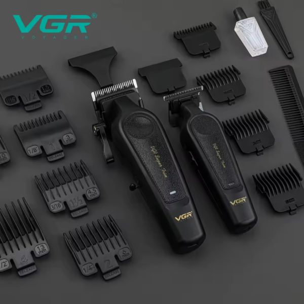 Комплект VGR 2 в 1 V-197&995, акумуляторна машинка для стрижки (clipper) та триммер