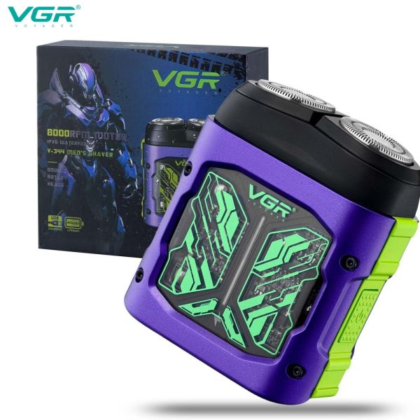 Електробритва VGR V-344 PURPLE, роторна, 8000 RPM, IPX6