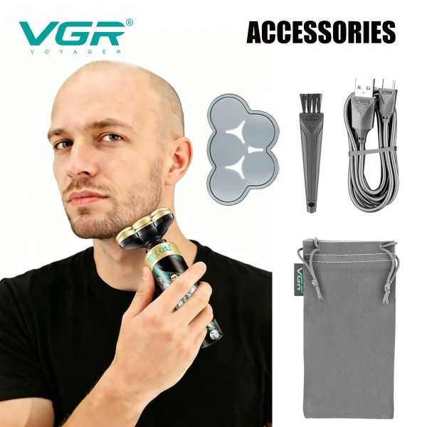 Електробритва VGR V-330, роторна, IPX5