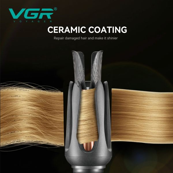 Плойка VGR V-581, automatic curling, температура від 130°C до 210°C, керамічне покриття, LED display, 45 Вт