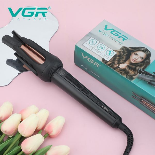 Плойка VGR V-581, automatic curling, температура від 130°C до 210°C, керамічне покриття, LED display, 45 Вт
