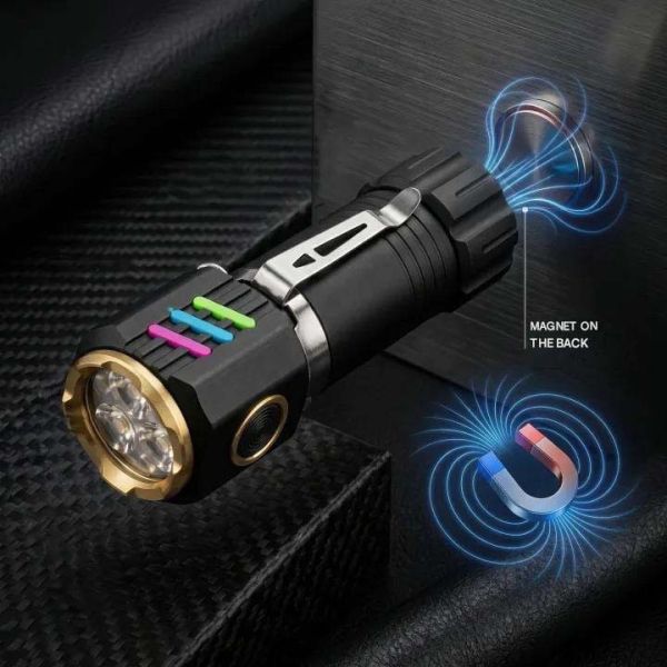 Ліхтар NIGHT VISION FLUORESCENCE 301-3XTE, 1x18650, ЗП Type-C, магніт, Box