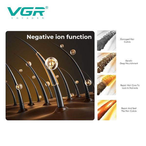 Фен професійний VGR V-446 PINK, 2 швидкості, 4 температурні режими, 110000RPM, 1400 Вт