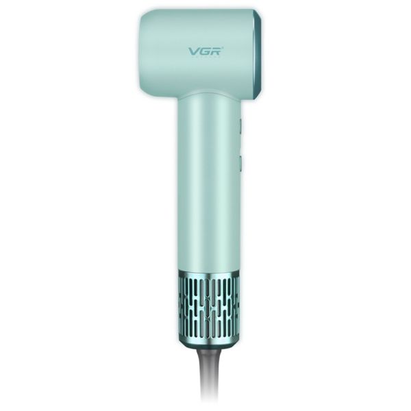 Фен професійний VGR V-446 GREEN, 2 швидкості, 4 температурні режими, 110000RPM, 1400 Вт