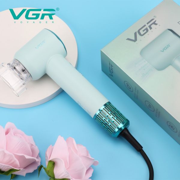 Фен професійний VGR V-446 GREEN, 2 швидкості, 4 температурні режими, 110000RPM, 1400 Вт
