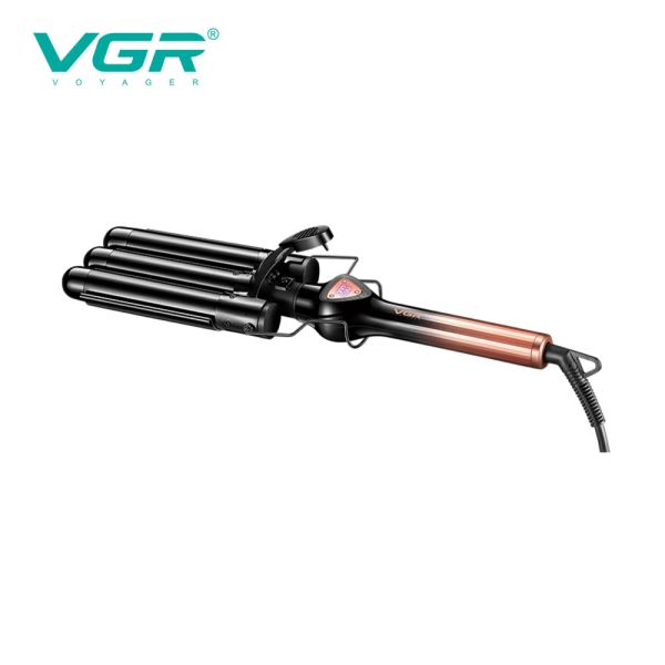 Плойка потрійна VGR V-590 GOLD, 140-200°C, керамічне покриття, LED display, 130W